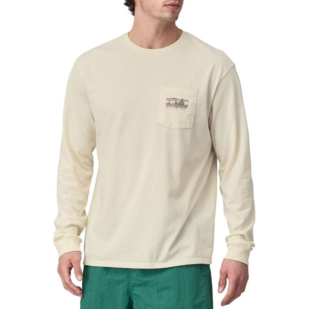 Patagonia Men's '73 Skyline Organic T-Shirt, XL, Birch White